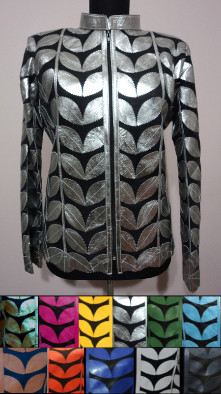 Plus Size Leather Leaf Jackets for Ladies [ Click to See Available Colors ]